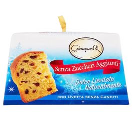 dolce di natale lievitazione naturale con uvetta senza canditi e senza zuccheri aggiunti giampaoli 700gr