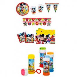 Kit Coordinato tavola Minnie Topolina con Bolle Sapone per 24 Persone