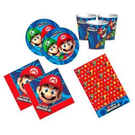 Kit Coordinato Tavola Premium Compleanno Super Mario Run con