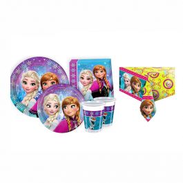 Kit coordinato tavola festa tema Frozen per 8 persone 38Pz