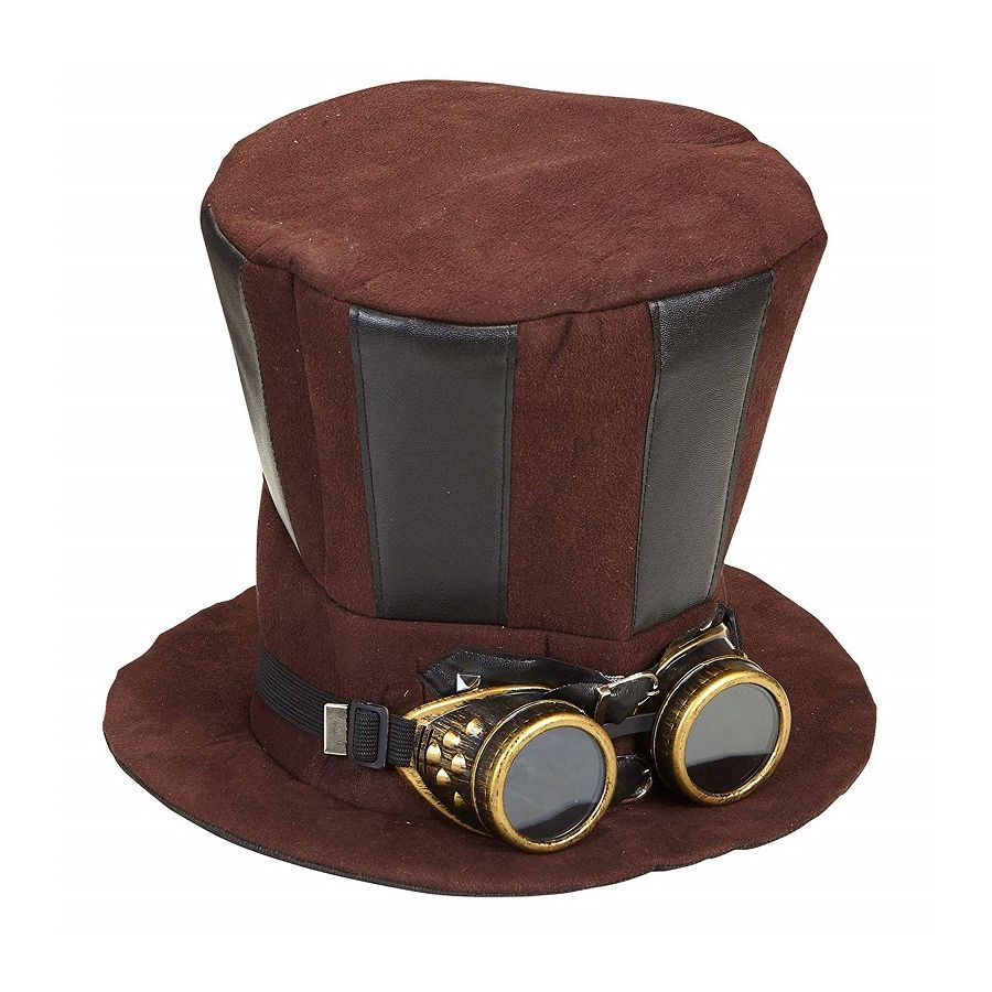 Cappello Cilindro Steampunk con occhiali