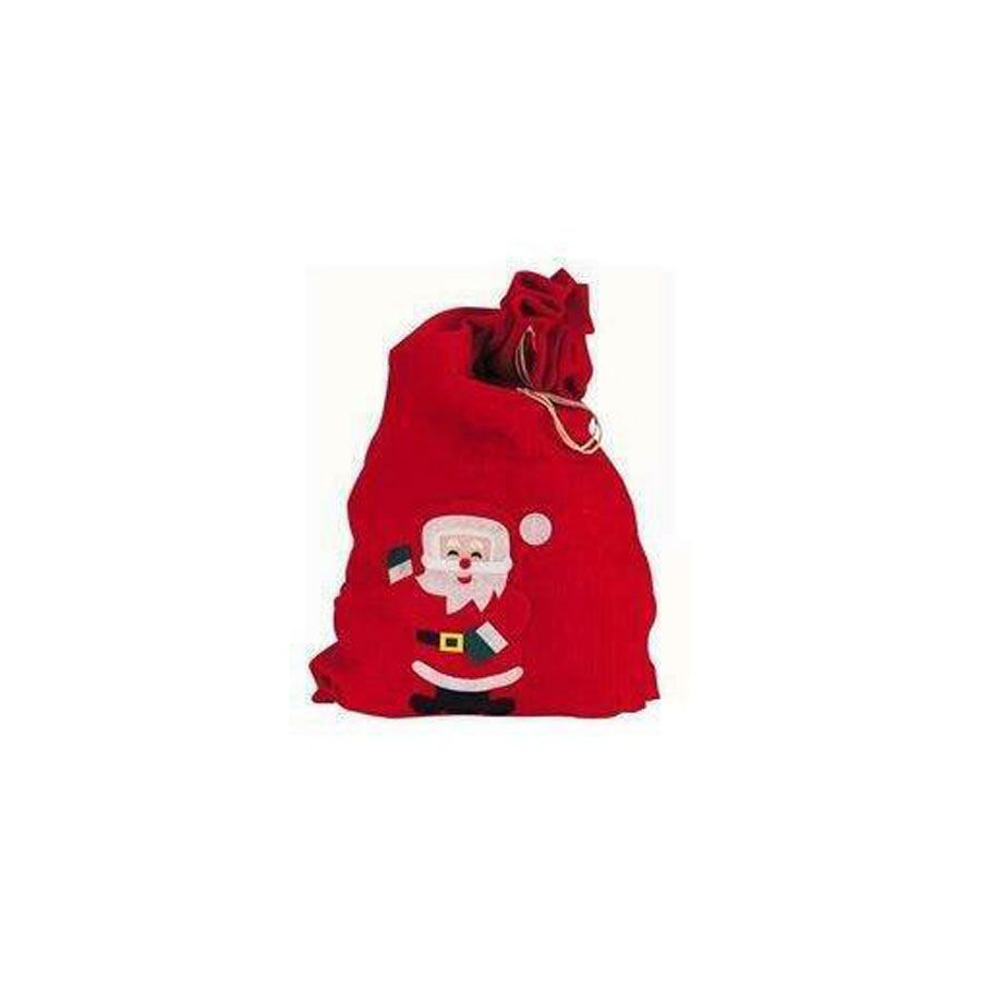 Babbo Natale Rosso.Sacco Babbo Natale Rosso In Panno 60x90cm