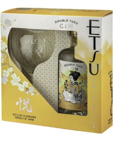 Cofanetto Etsu Gin 'Double Yuzu' Limited Edition 70cl 43% con bellissimo bicchiere firmato