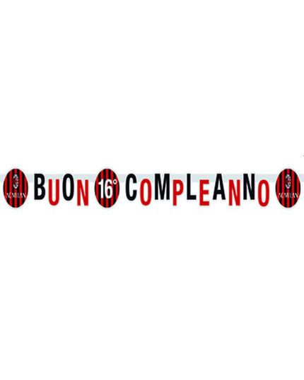 Festone con Scritta Buon Compleanno Milan