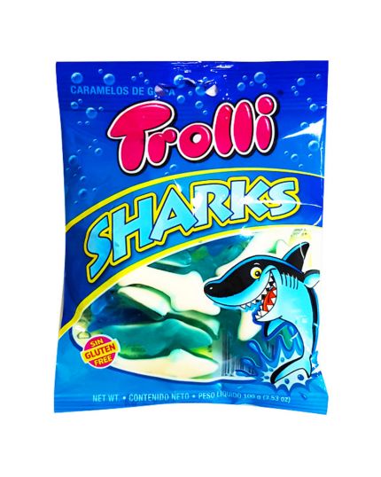 TROLLI - SHARKS, Caramelle Gommose a forma di Squalo 100g