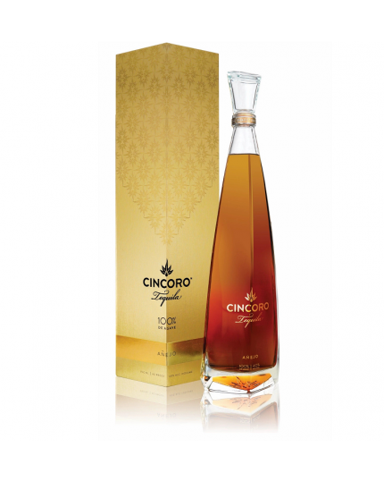 Tequila CINCORO Anejo 100% Agave Blu Weber 70cl in Cofanetto