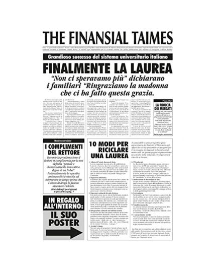 Biglietto Auguri Laurea Divertente Giornale The Finansial Taimes