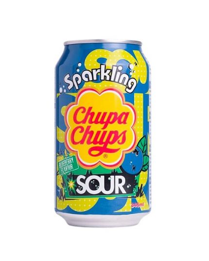 Lattina Chupa Chups Sparkling Sour Blueberry 345ml