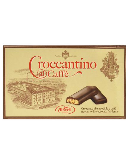 Croccantini al Caffè con Nocciole Ricoperti di Cioccolato Fondente Strega Alberti 300gr