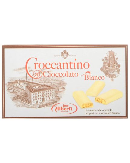 Croccantini alle Nocciole Ricoperti di Cioccolato Bianco Strega Alberti 300gr