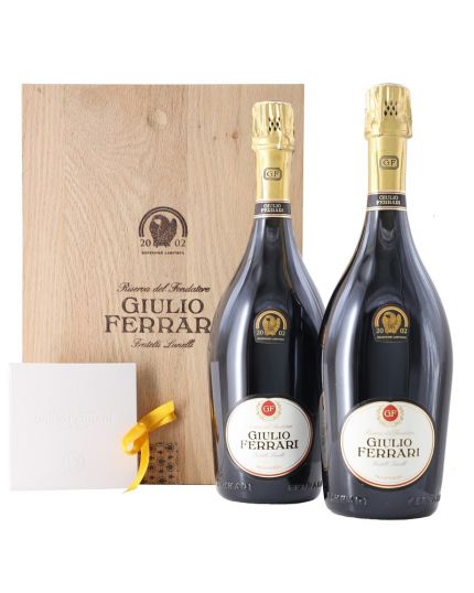 Cofanetto Giulio Ferrari 2 Bottiglie Edizione Limitata 2002 750 ml