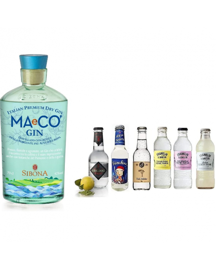 Gin MAeCO' -Sibona- + Selezione di 6 Toniche Internazionali