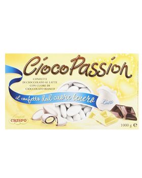 Crispo Confetti CiocoPassion Bianchi Cioccolato Latte con Cuore Cioccolato Bianco 1kg